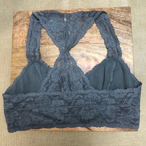 FREE PEOPLE Gray Galloon Lace Racerback bralette - Picture 8 of 11